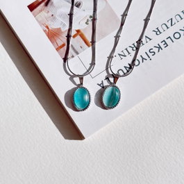 Heliophilia Silver Collar Sea Plateado y Turquesa